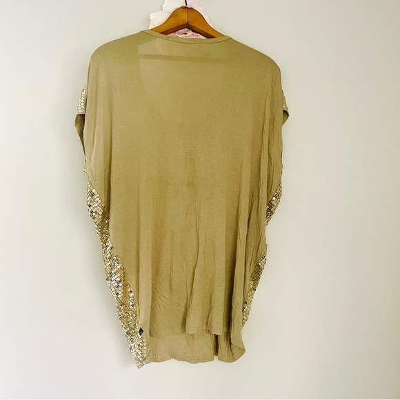 MICHAEL Michael Kors Gold Sequin Shirt Medium - Picture 4 of 6